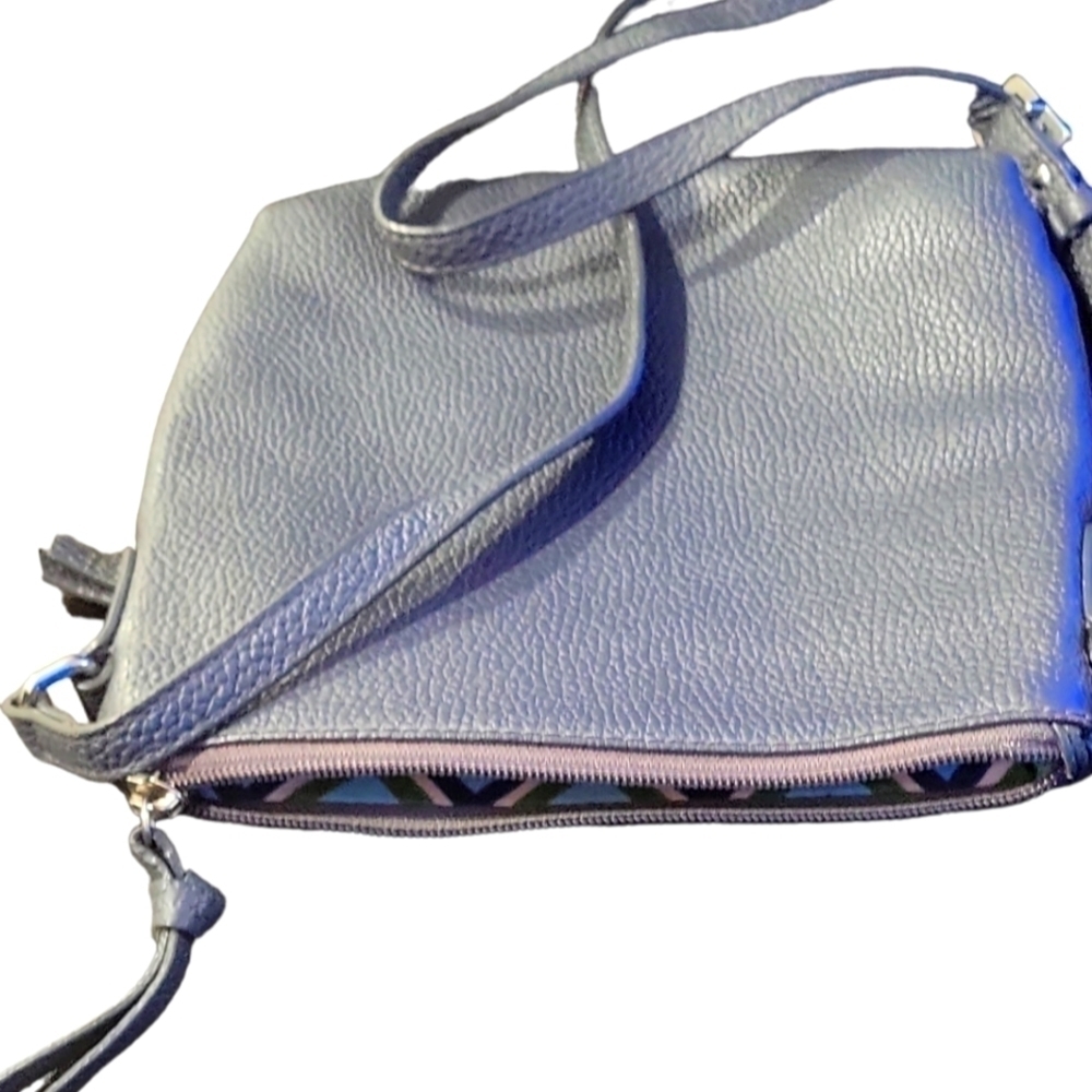 Hadaki Pebbled Leather Susan Crossbody Gray - Picture 8 of 9